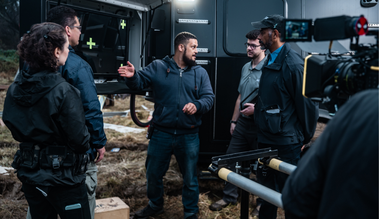 Stereoscope crew on the RAVEN production